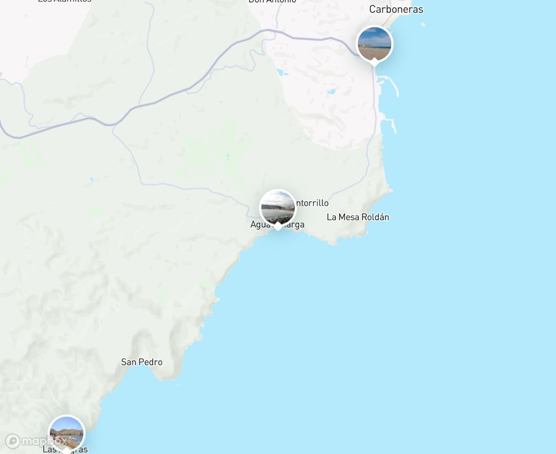 Map showing where AguaAmarga is, in Spain