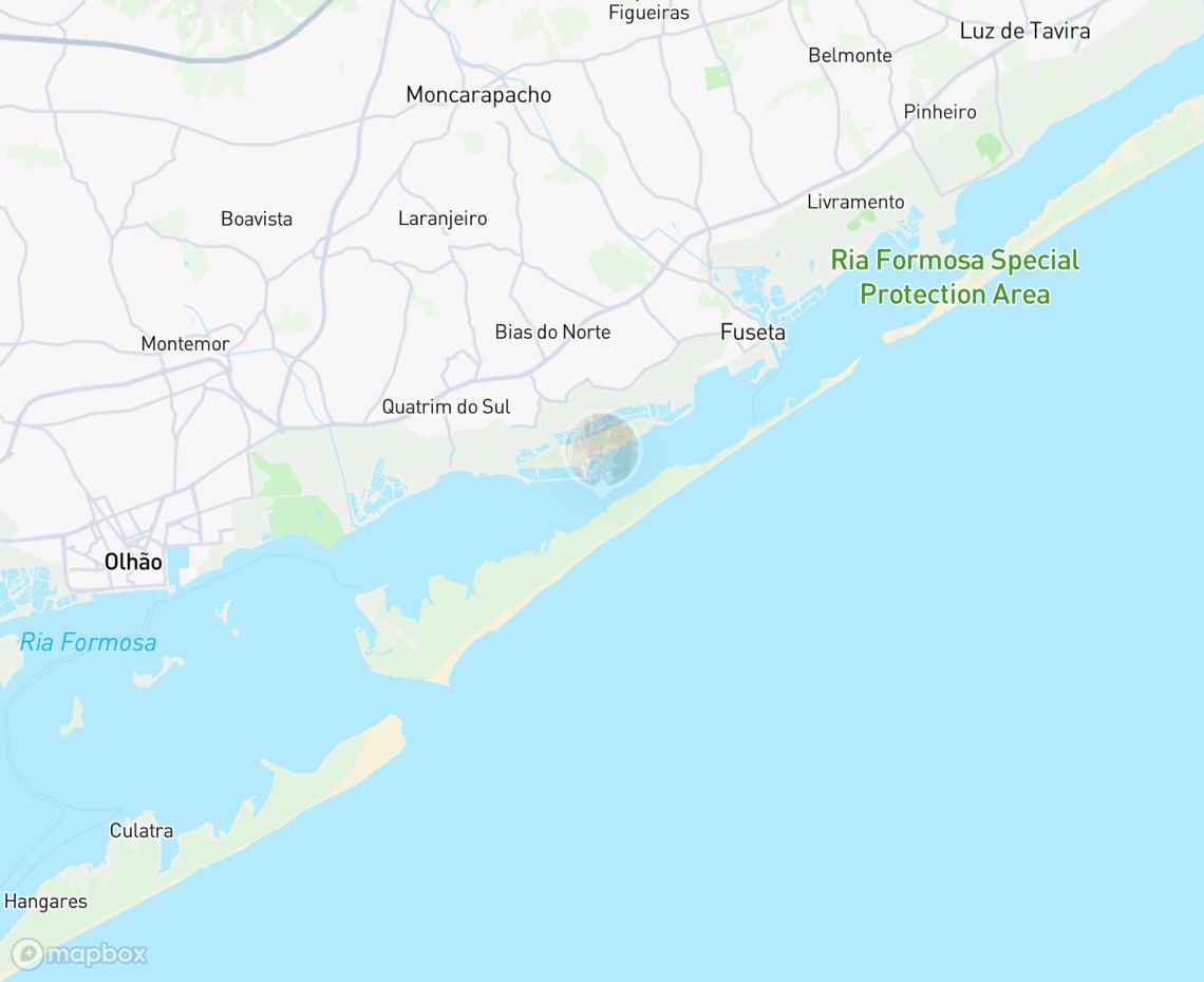 Map showing where Algarve’s pottery is, in Portugal