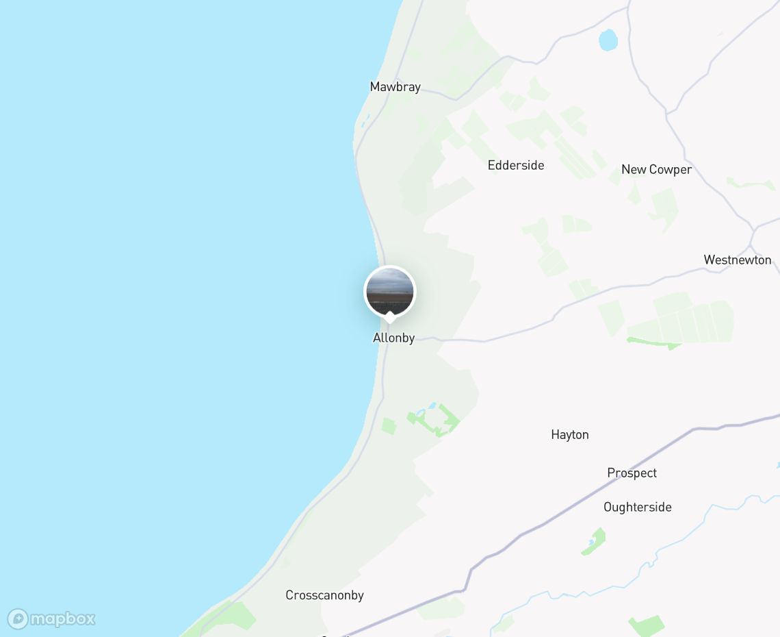 Map showing where Allonby Beach is, in United Kingdom