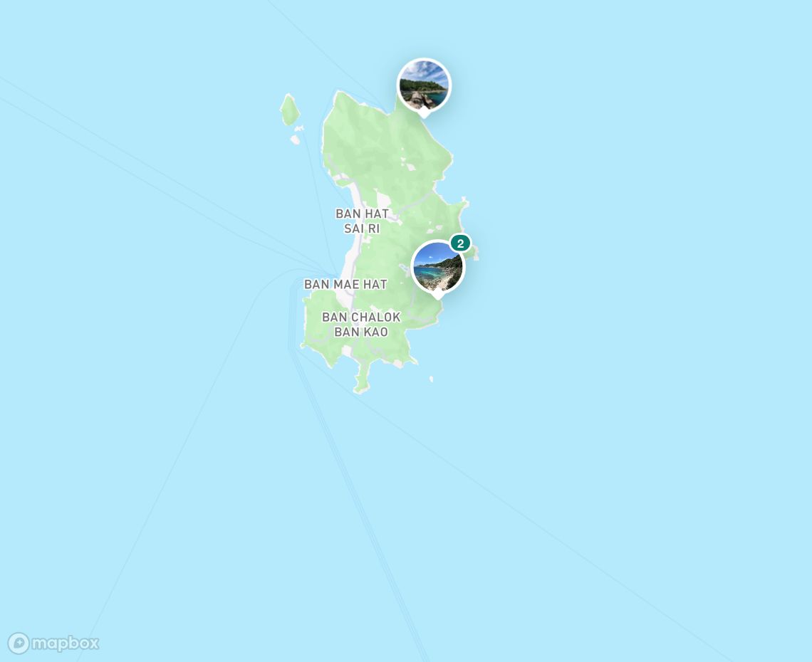 Map showing where Ao Leuk Beach is, in Thailand