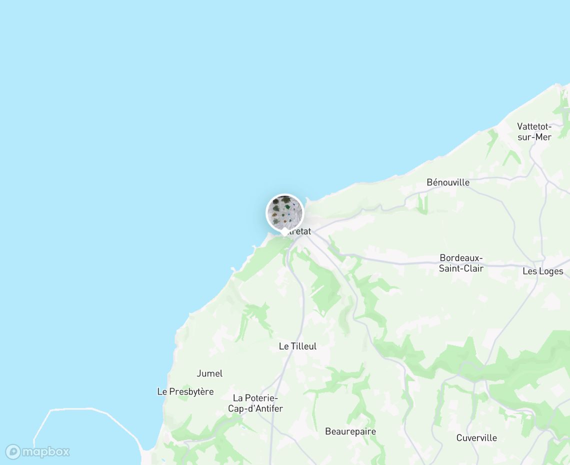Map showing where At the end is, in France