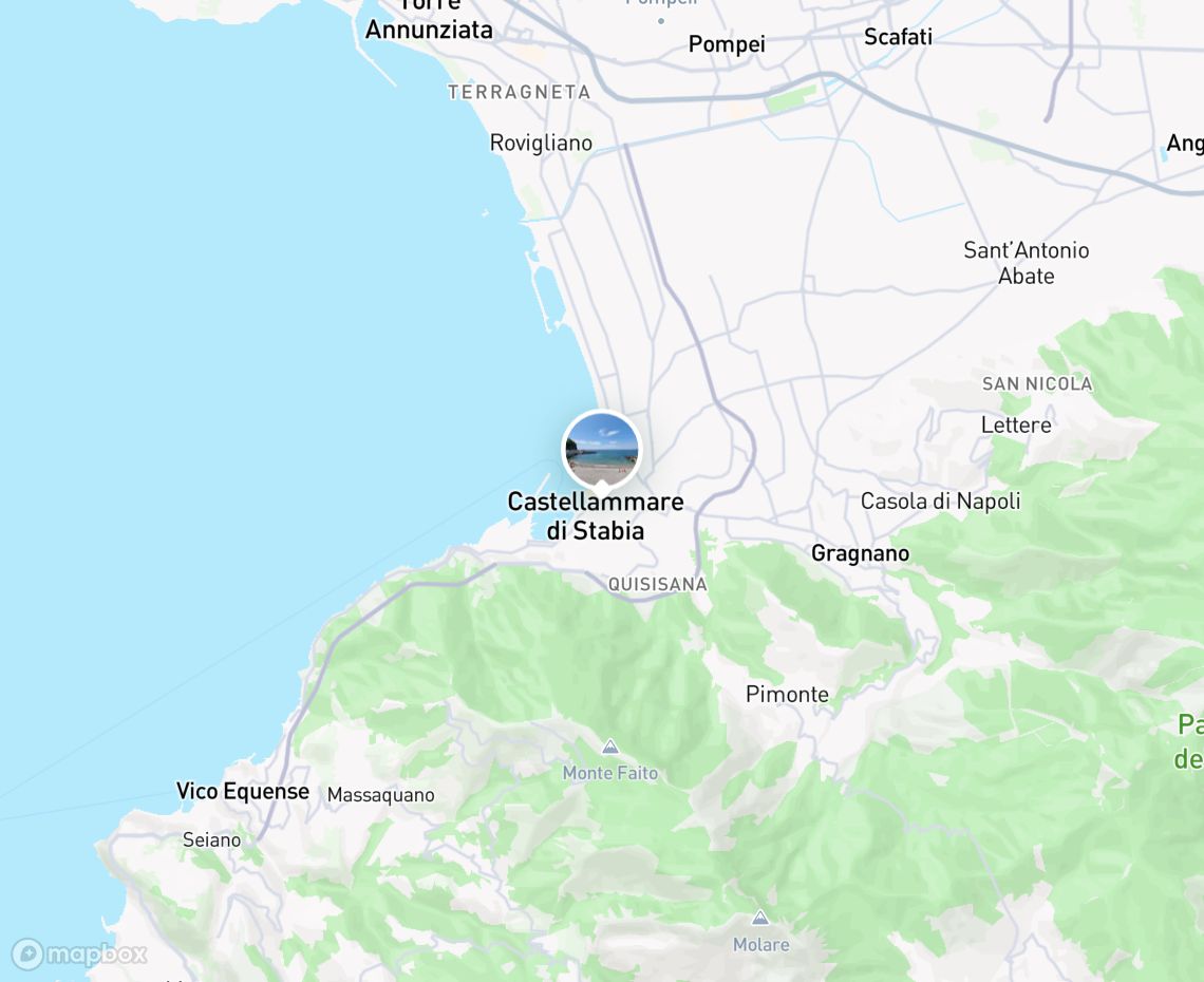 Map showing where Castellammare di Stabia is, in Italy