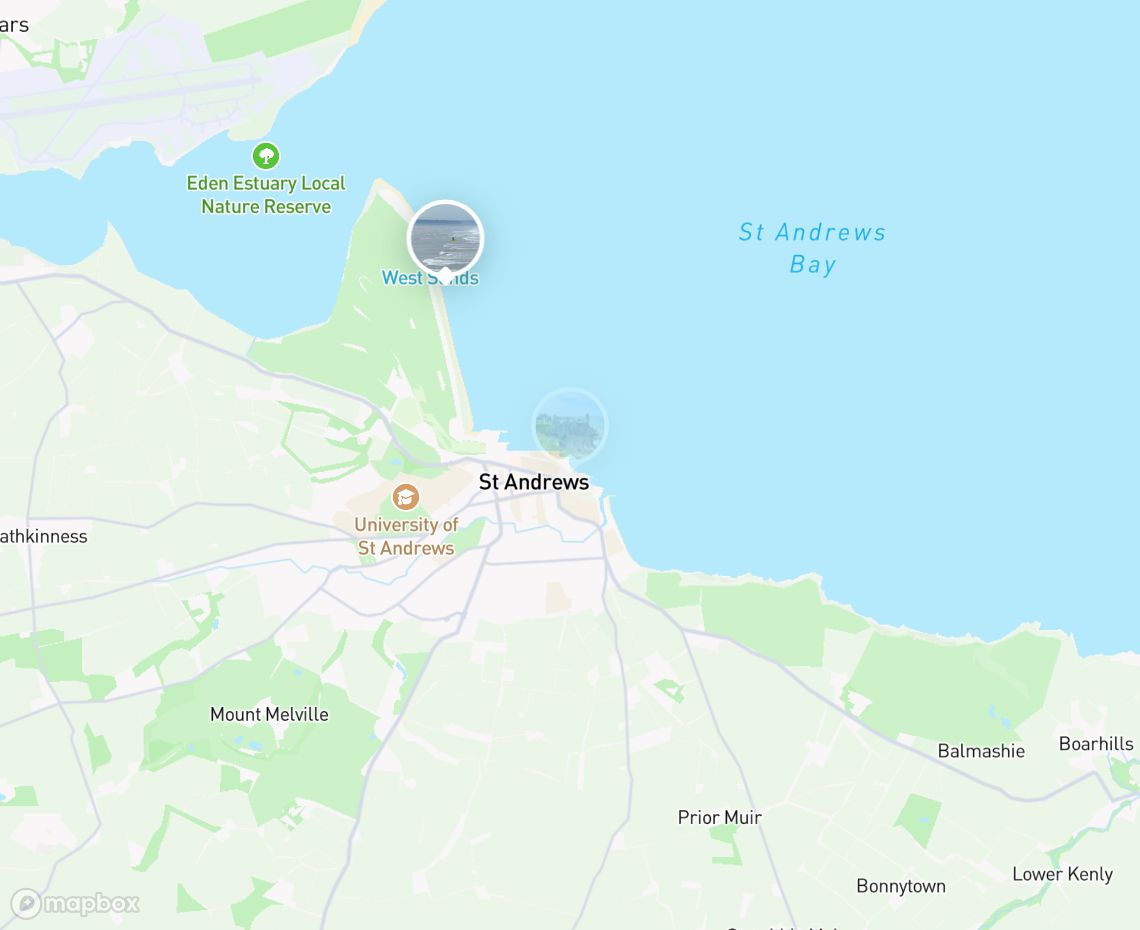 Map showing where Castle Sands is, in United Kingdom