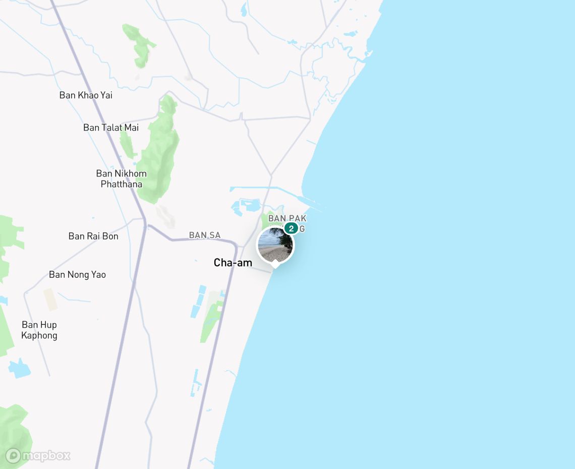 Map showing where Cha-Am — Bang Ketu is, in Thailand