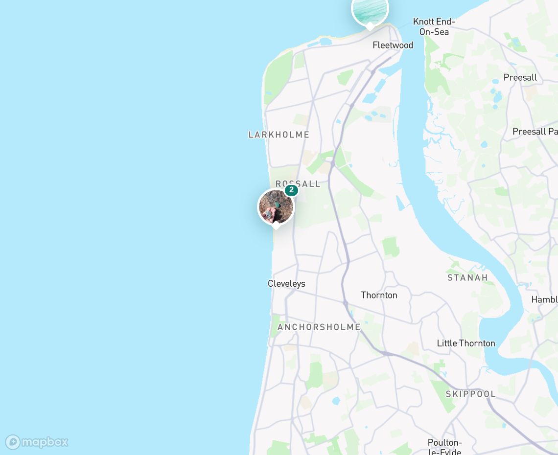 Map showing where Cleveleys is, in United Kingdom