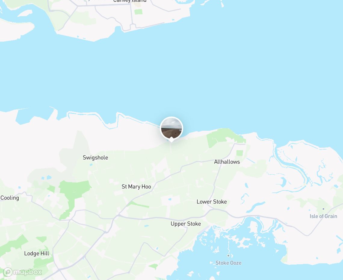 Map showing where Coombe Point Bay is, in United Kingdom