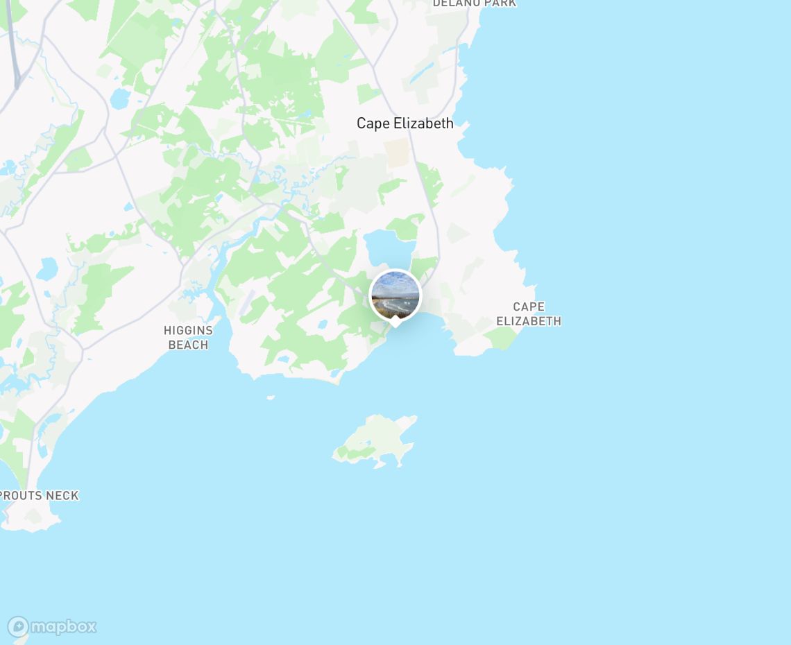 Map showing where Crescent Beach State Park Beach is, in United States