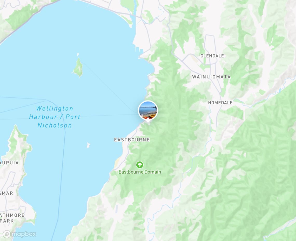 Map showing where Days Bay, Eastbourne is, in New Zealand