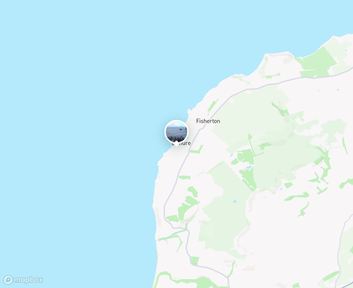 Map showing where Dunure Beach is, in United Kingdom