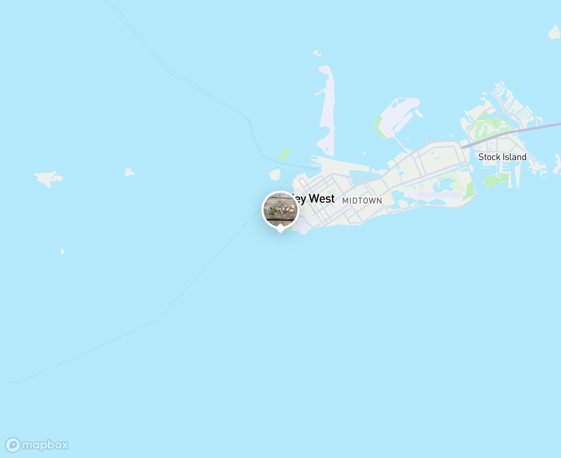 Map showing where Fort Zachary Taylor State Park is, in United States