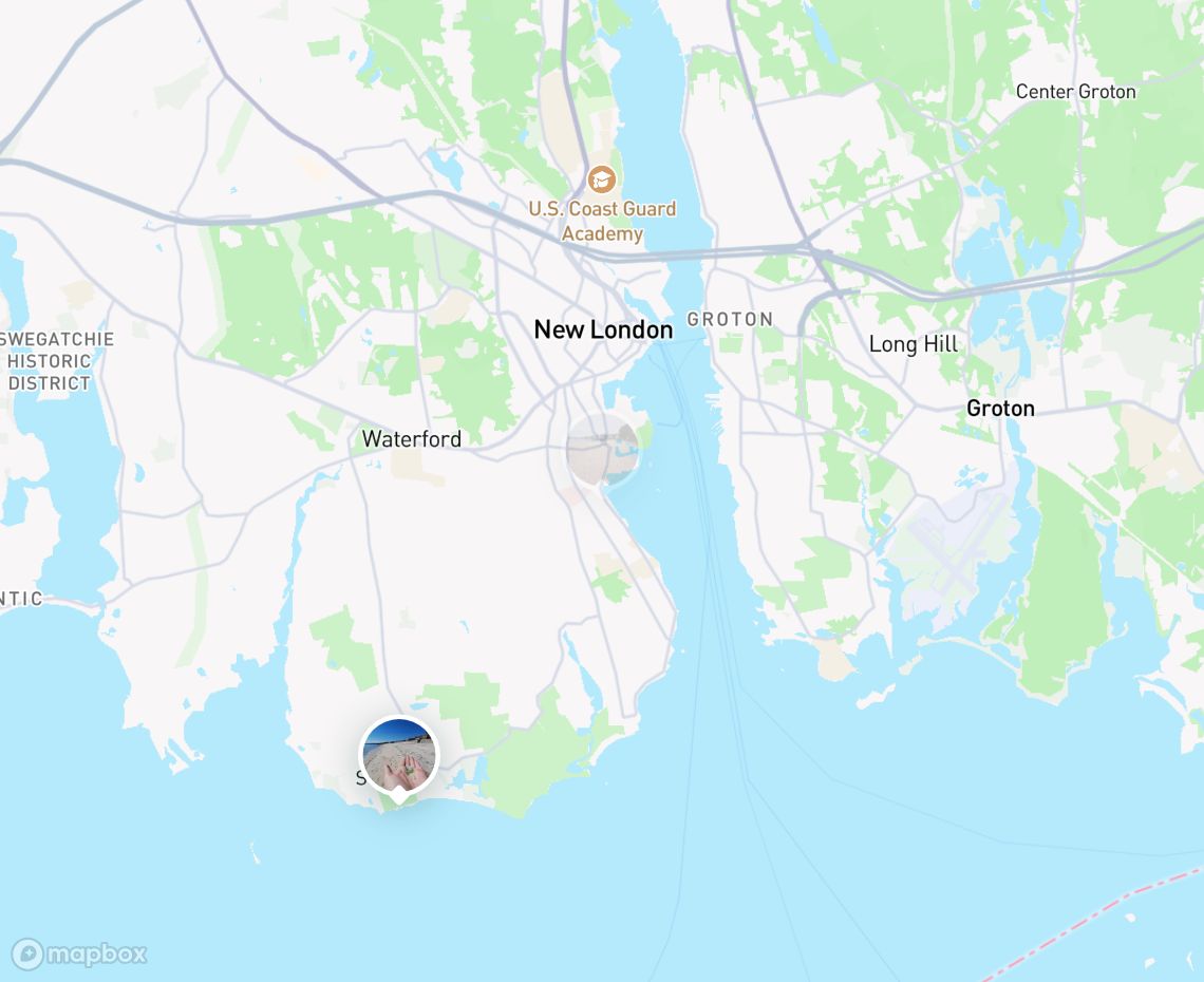Map showing where Green harbor beach is, in United States