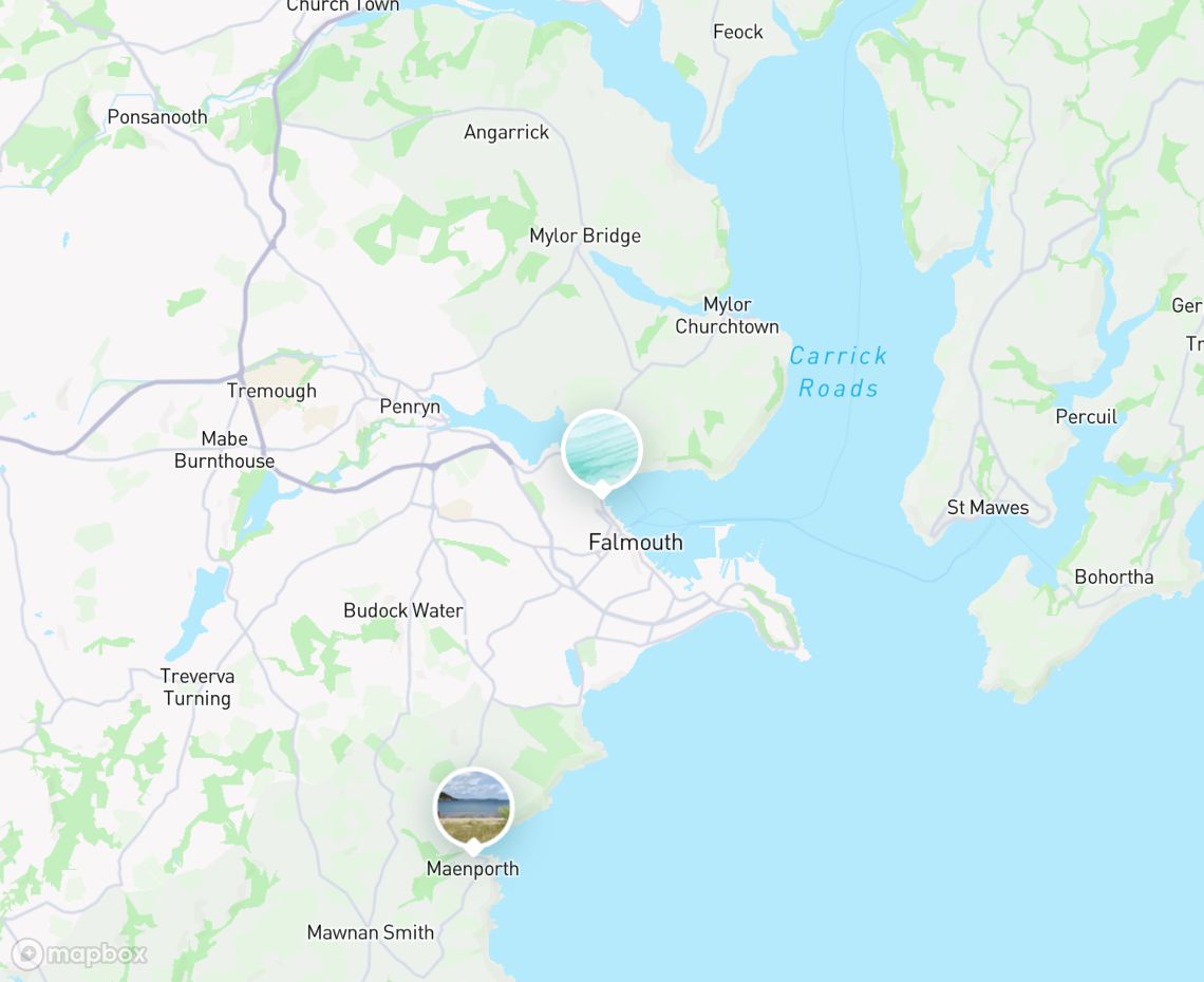 Map showing where GREENBANK BEACH is, in United Kingdom