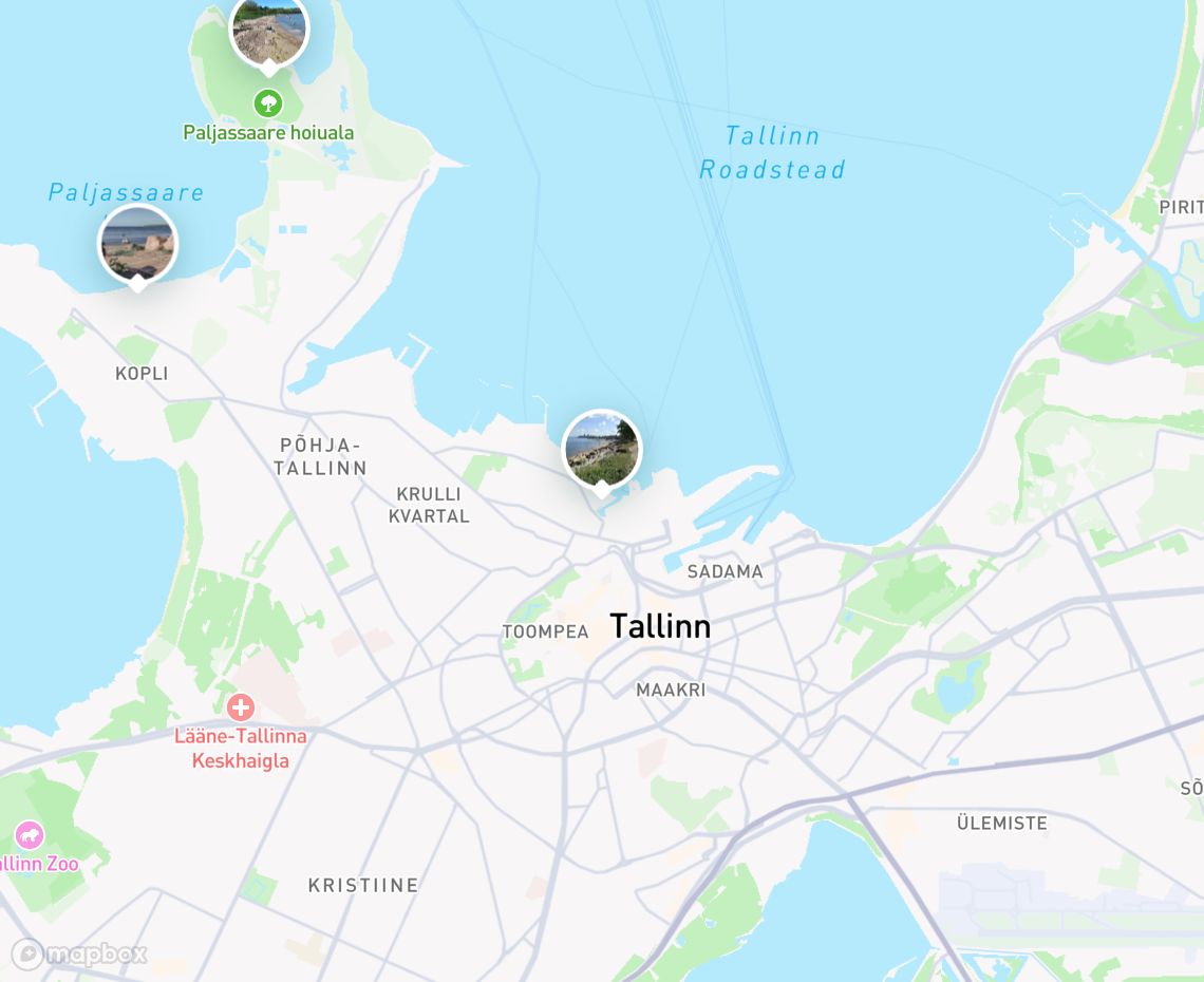 Map showing where Kalarand is, in Estonia
