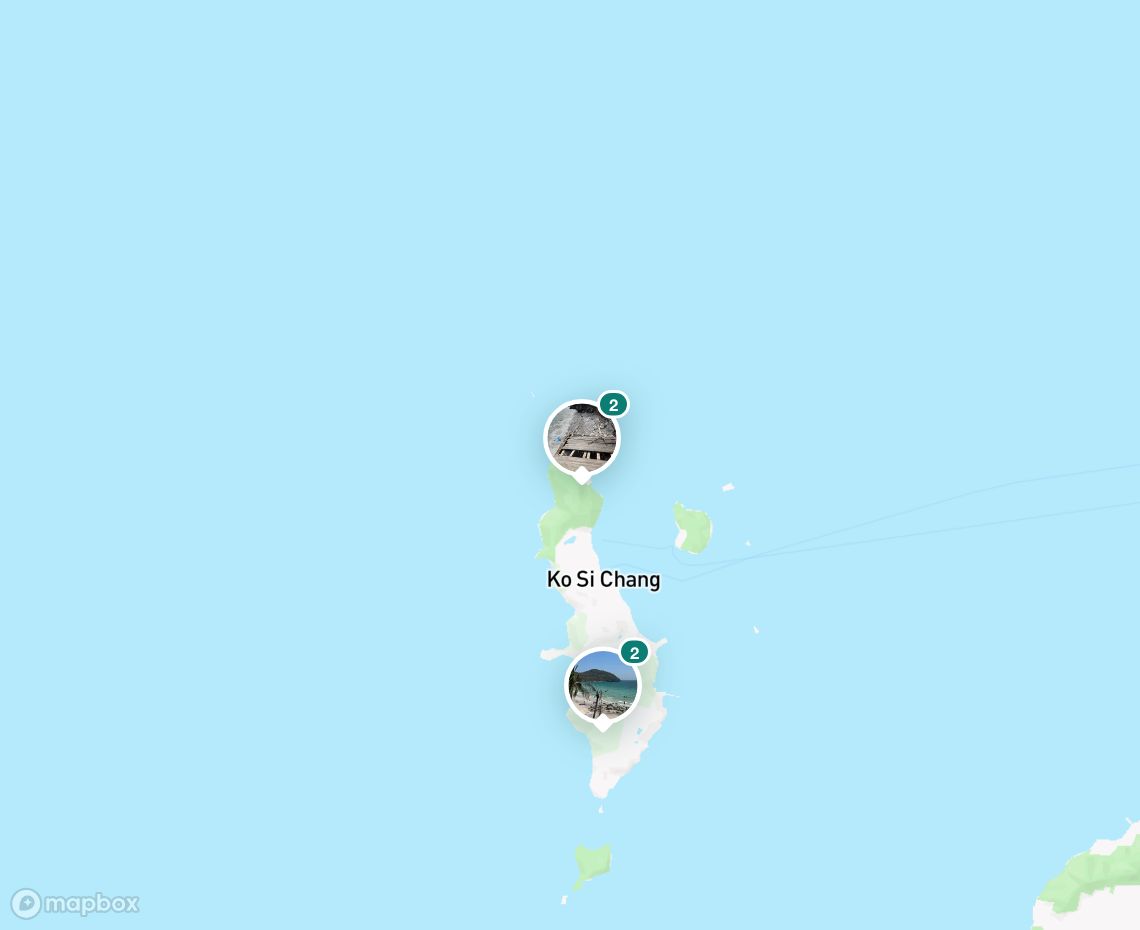 Map showing where Koh Si Chang — Ao Tham Jok Kok is, in Thailand