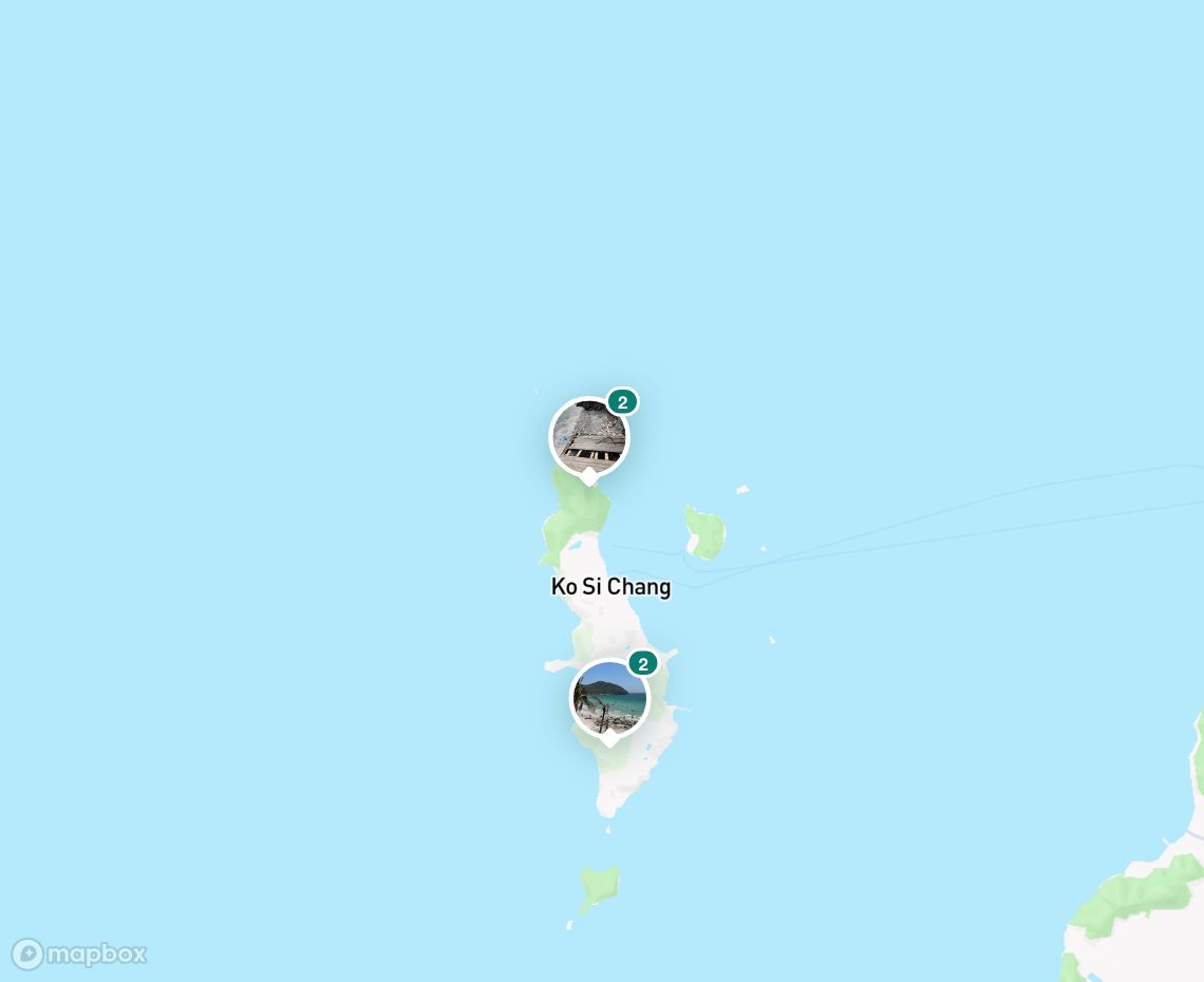 Map showing where Koh Si Chang — Seaglass Beach is, in Thailand