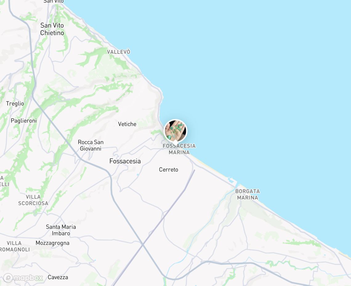Map showing where Lido Levante is, in Italy