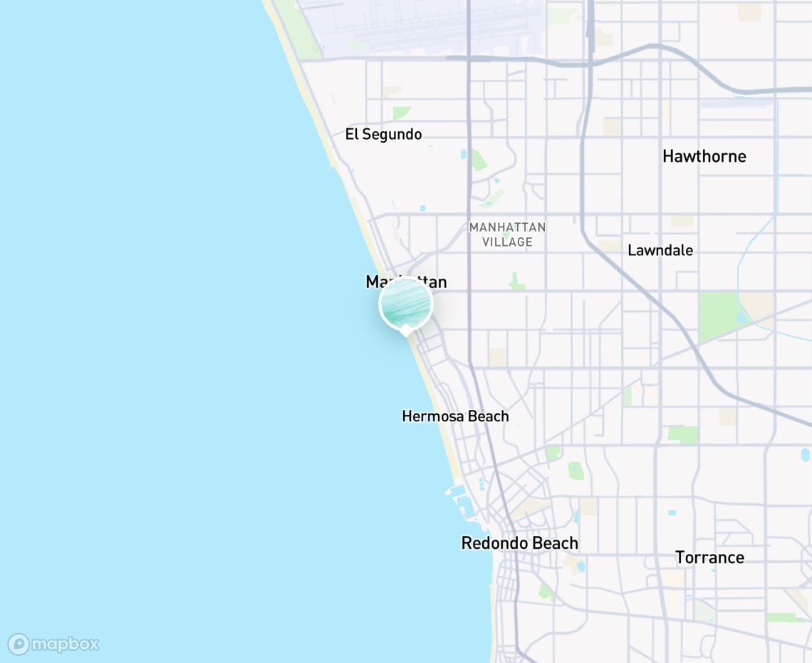 Map showing where Manhattan Beach is, in United States