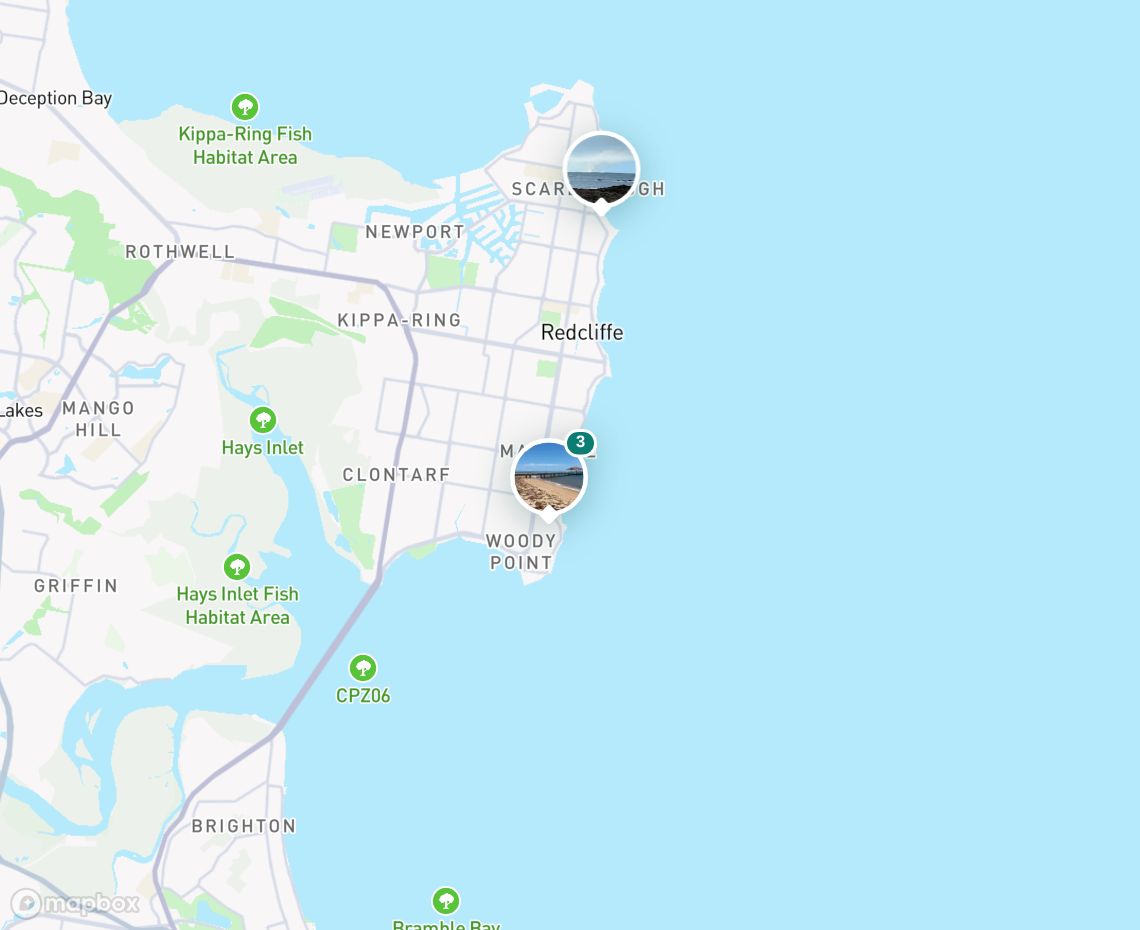 Map showing where Margate Beach is, in Australia