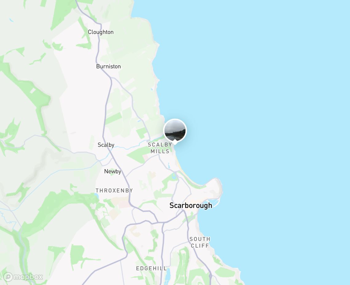 Map showing where near the scalby mills pub is, in United Kingdom