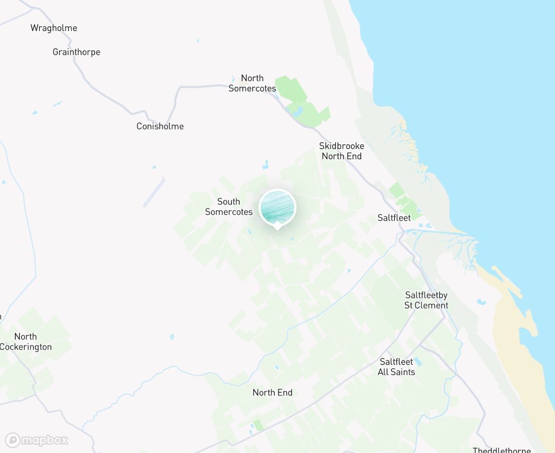 Map showing where North beach is, in United Kingdom