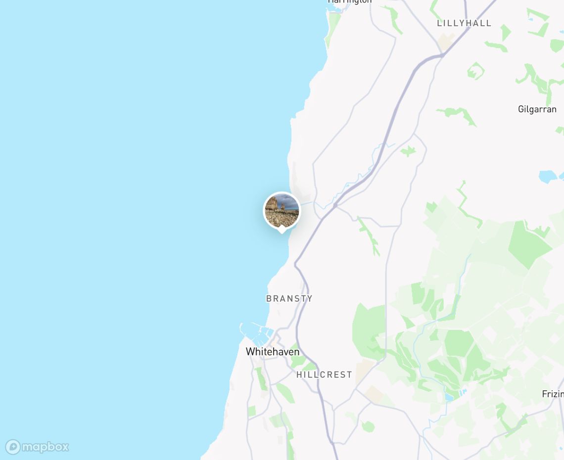 Map showing where Parton Beach is, in United Kingdom