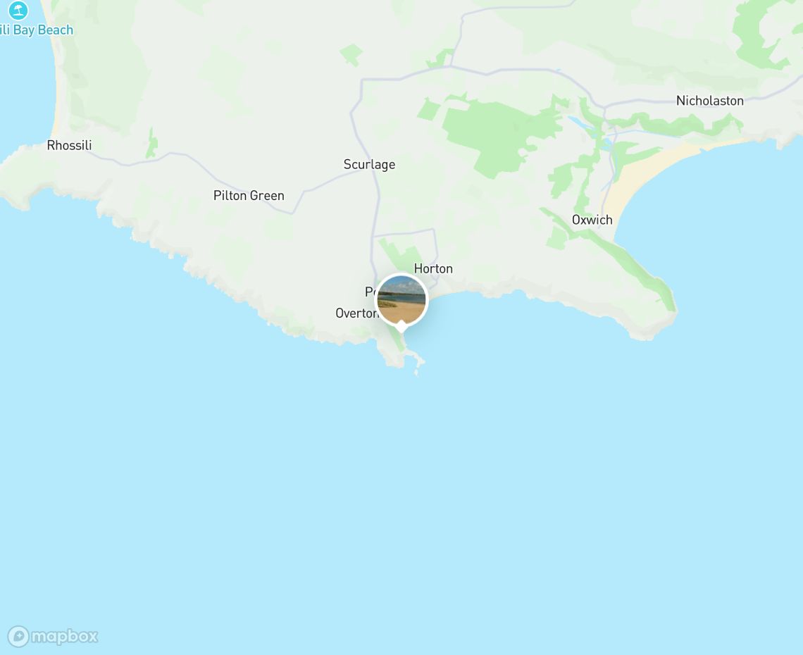 Map showing where Port Eynon is, in United Kingdom