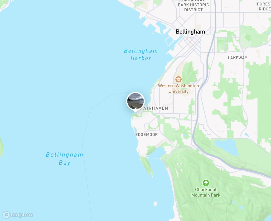 Map showing where Post Point Marine Park is, in United States