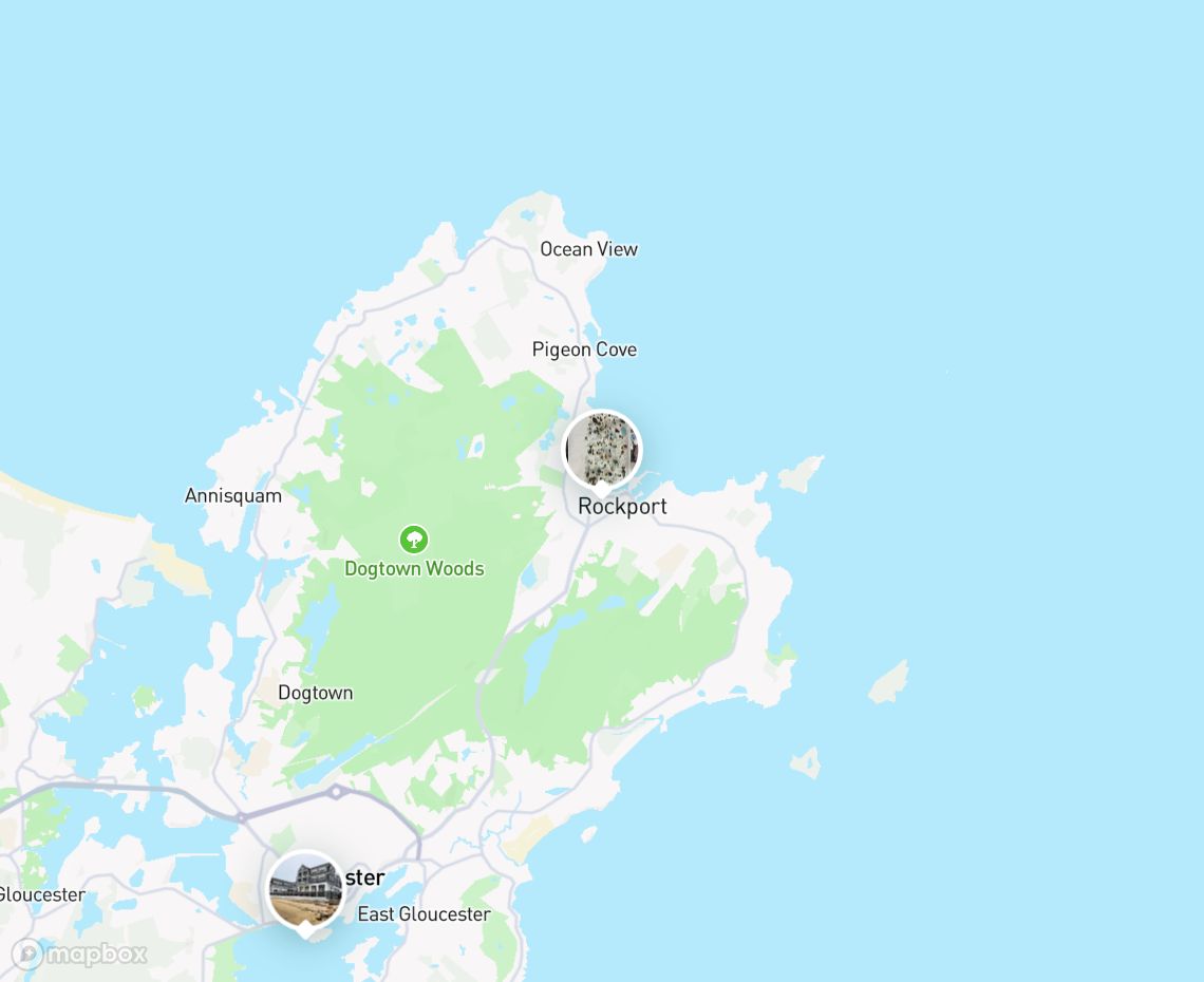 Map showing where Rockport is, in United States