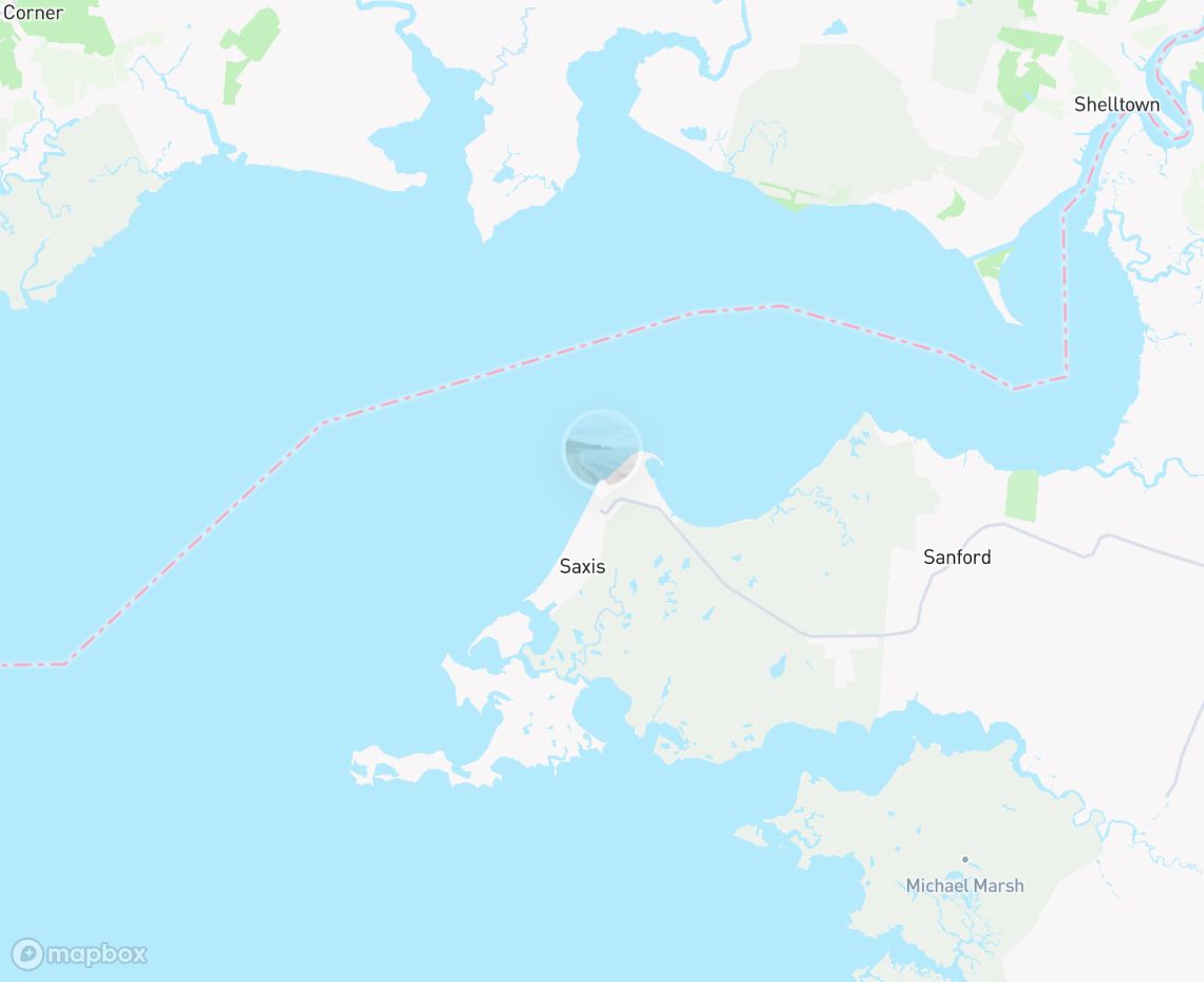 Map showing where Saxis is, in United States
