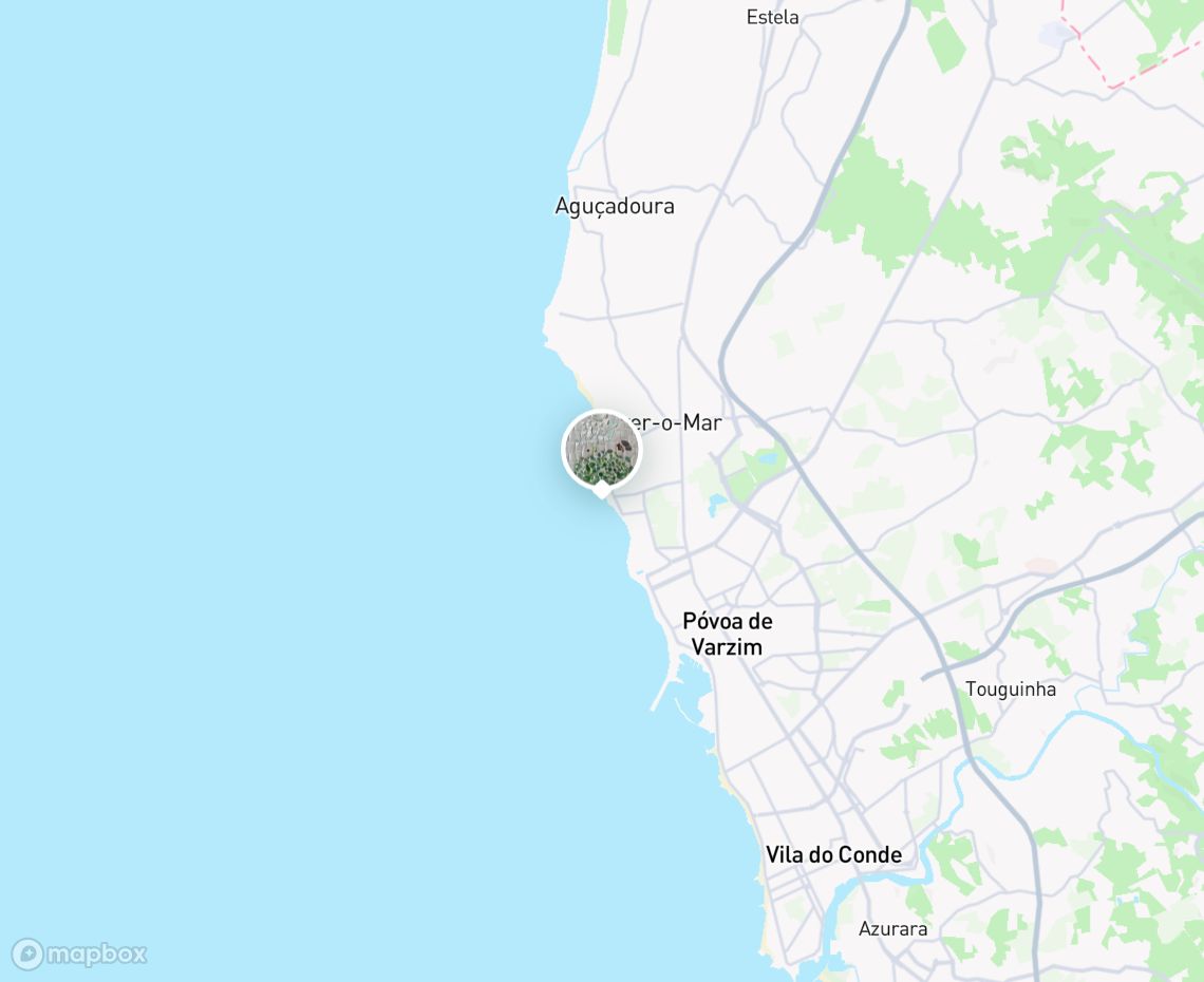 Map showing where Seaglass of Póvoa is, in Portugal