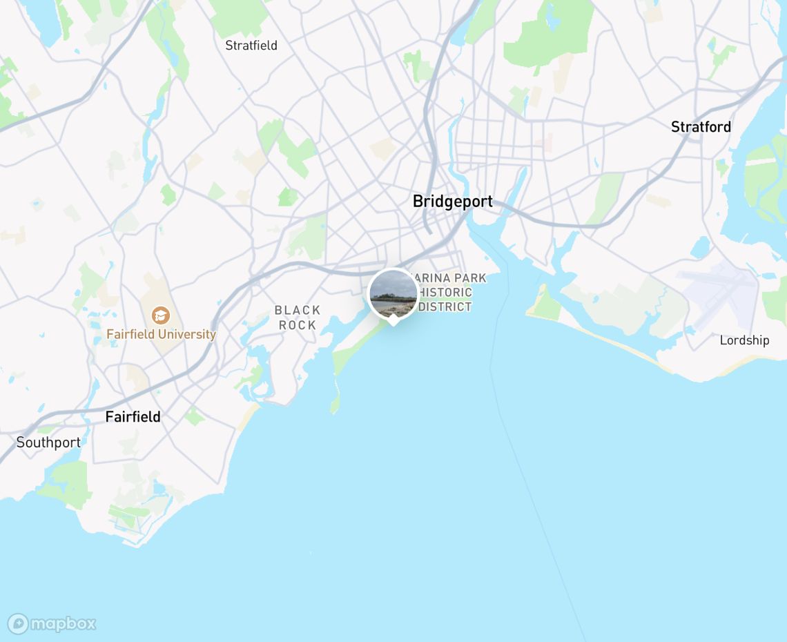 Map showing where Seaside Beach is, in United States