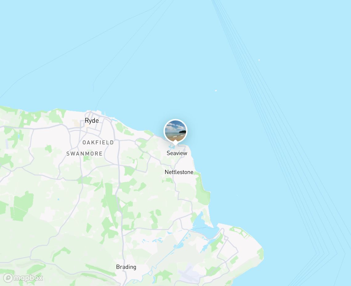 Map showing where Seaview Beach is, in United Kingdom