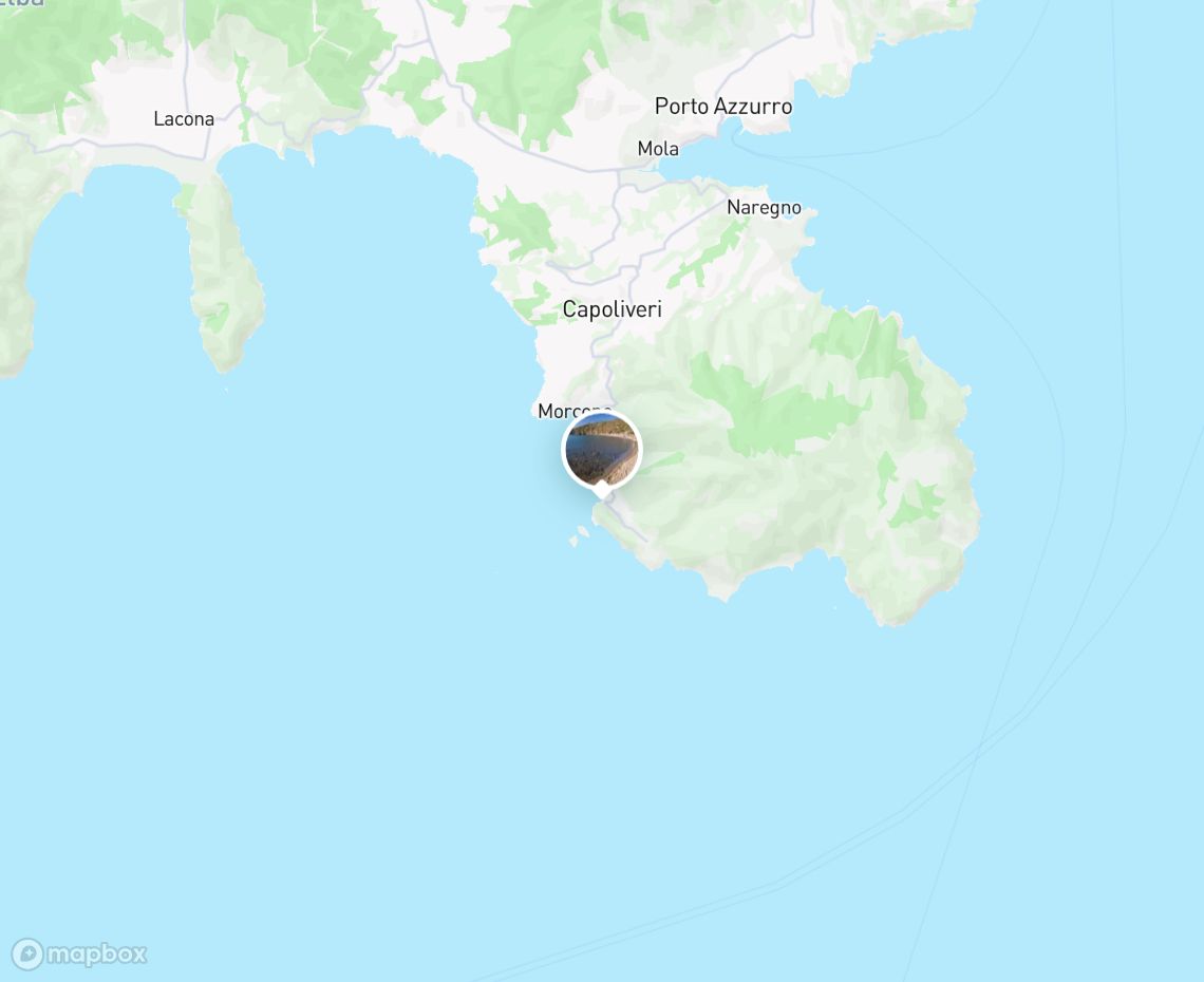 Map showing where Spiaggia dell'Innamorata, Elba is, in Italy