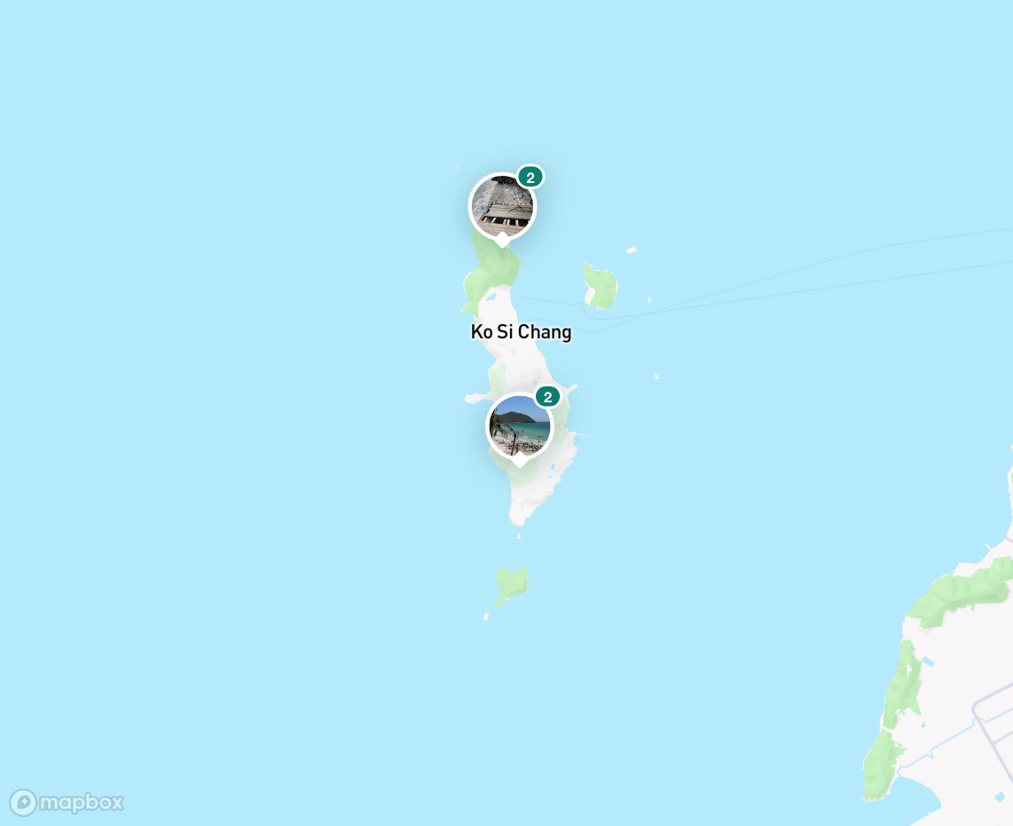 Map showing where Hat Tham Phang Beach is, in Thailand