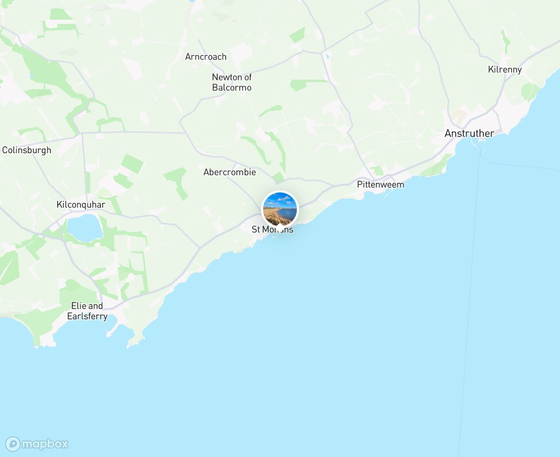 Map showing where St Monans Beach is, in United Kingdom