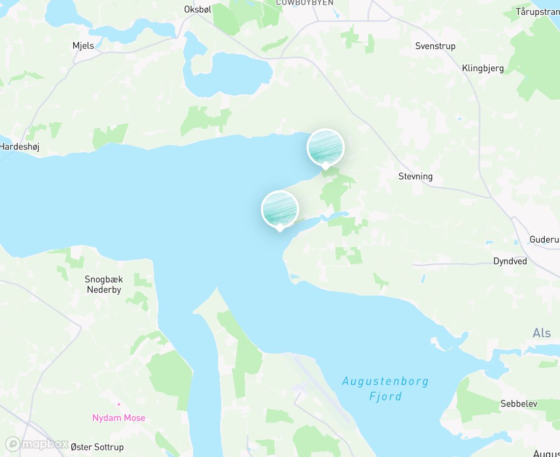 Map showing where Stevning Nor is, in Denmark