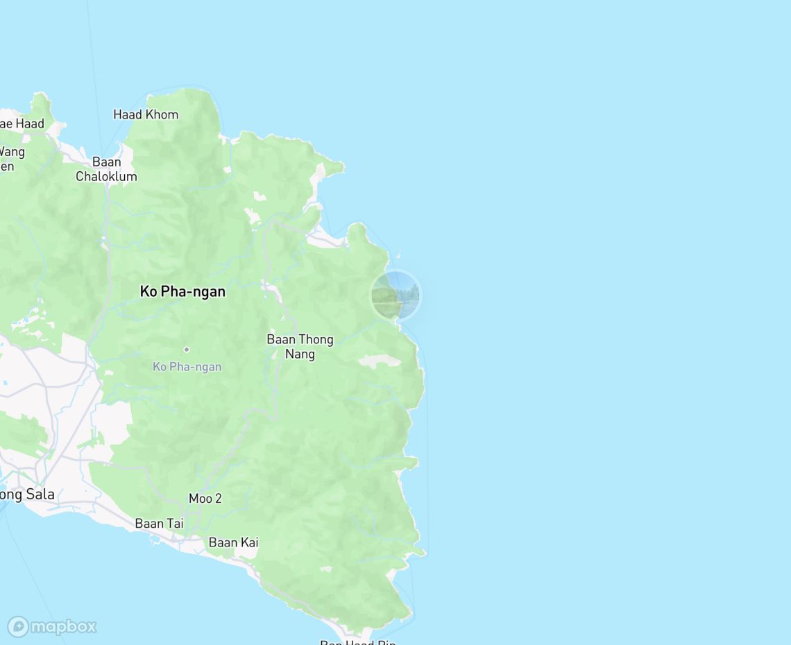 Map showing where Than Sadet Beach is, in Thailand