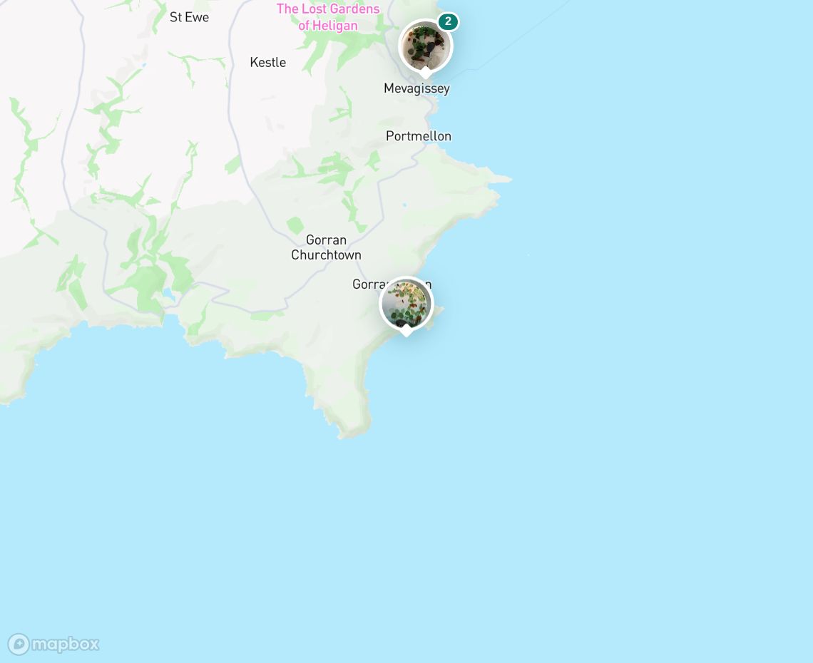 Map showing where Vault Beach is, in United Kingdom