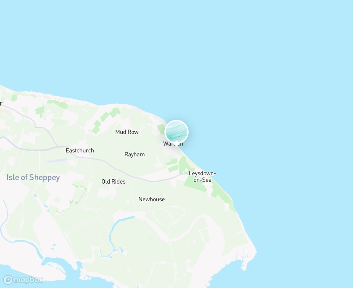 Map showing where Warden Bay is, in United Kingdom